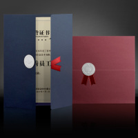 DSB 欧美荣誉证书 红色银箔 聘书授权书任命书优秀员工奖状外壳徽章外壳烫金8002