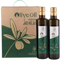 [苏宁]艾贝拉西班牙进口特级初榨橄榄油食用油500ml2瓶年货礼盒橄榄油礼盒装春节单位福利优惠年货