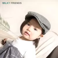 milky friends贝雷帽宝宝帽子儿童可爱气质帽儿童帽子