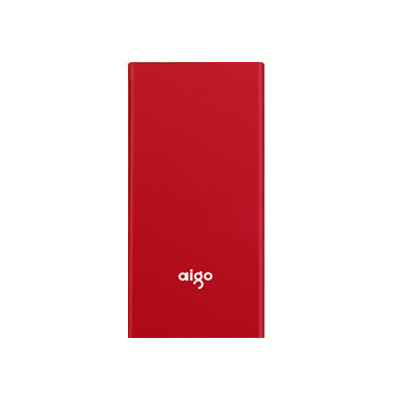 爱国者(Aigo) 充电宝 W100 红色10000毫安 大容量便携通用快充闪充 Type-c接口带数字液晶显示屏
