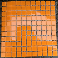 EGM 30cm*30cm橙色水晶马赛克玻璃瓷砖