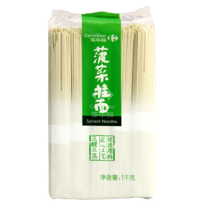 家乐福菠菜挂面1kg