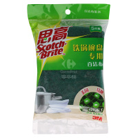 3M思高铁锅碗盘专用百洁布5片装(大碟)