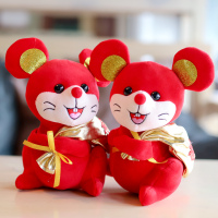 SCP 25cm福袋鼠吉祥物毛绒玩具 SCP-13584 抱枕可爱小老鼠生肖玩偶创意唐装公仔 (200个起订)