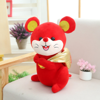 SCP 40cm福袋鼠吉祥物毛绒玩具 SCP-13586 抱枕可爱小老鼠生肖玩偶创意唐装公仔 (200个起订)
