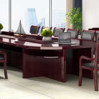 奈高办公家具油漆贴实木皮会议桌办公培训洽谈桌会4000*1600*760（含椅子） 定制
