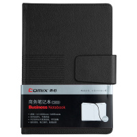 齐心 (COMIX) C5835 磁扣皮面笔记本黑色 25K 146张 单本价格 12本起订