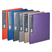 齐心(COMIX) MF40AK 美石资料册 A4 40袋(珠紫) 紫色 70个起订 单个价格