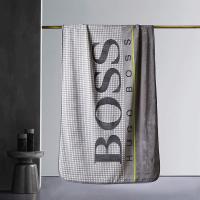 BOSS HUGO BOSS HBMT-015S HUGO BOSS LOGO 格纹毯(灰) 一条装