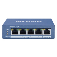 海康威视DS-3E0505P-E 5口千兆POE监控交换机 4路全千兆口