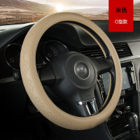 四季通用牛皮汽车把套1个接头优质牛皮汽车方向盘套真皮O型D型