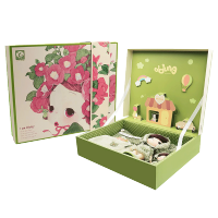 冬己女孩玩具18CM/9CM精美场景礼盒款娃娃-绿FDE1819