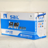 风帆 加液电瓶 蓄电池 6-QA-120(115F51) 120AH 单侧锥柱桩头 510*180*210 含液 1块