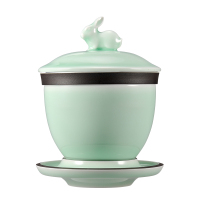 古婺窑火 生肖盖碗 生肖兔