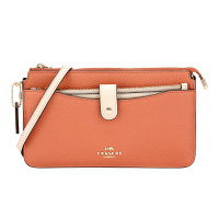 COACH 蔻驰 奢侈品 专柜款女士桃粉色皮革手拿包单肩斜挎包 31864 GDOR5