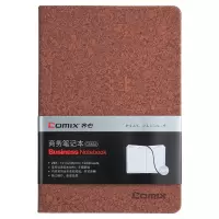 齐心 (COMIX) C5832 软木纹 皮面 笔记本 25K 122张 咖啡色一百起订 单本价格