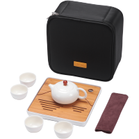 沏一杯茶优质白瓷旅行茶具套装西施春秋PC809