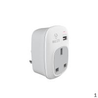 公牛 BULL GN-911CE 公牛国标转英标带USB转换器 2个