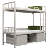 企购优品 2*0.9订制1.5厚铁床板带下柜高低床