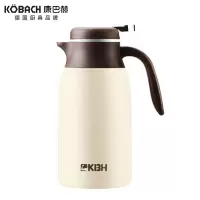 康巴赫（KBH）保温壶 12小时保温 304不锈钢 2L大容量 米色