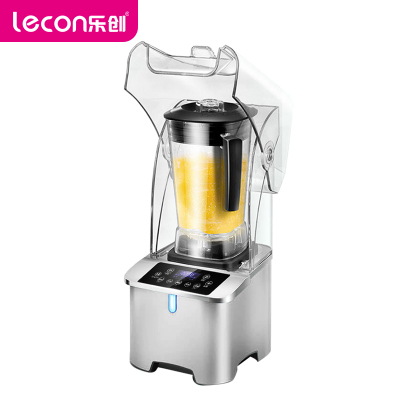 乐创（lecon） 沙冰机 K15E 商用隔音沙冰机 奶茶店碎冰机榨汁机 隔音刨冰机破壁机 银色