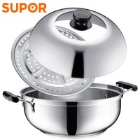 苏泊尔（SUPOR）蒸锅ST26Y1 蒸滋味汤蒸多用锅 304不锈钢 26cm 电磁炉通用蒸锅