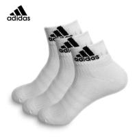 adidas 阿迪达斯 羽毛球 男女 运动短袜白三双装AA2285DJ点睛