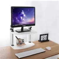 电脑显示器增高架显示器支架便携办公增高护颈椎桌面托架底座适合台式 (白)