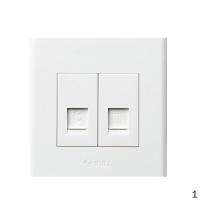 公牛( BULL) G09T212 公牛 G09明装电话电脑面板插座 4个