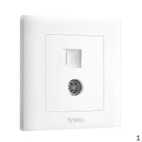 公牛( BULL) GN-G32T213 公牛 一位电话+电视插座 86型白色暗装 一位电话+电视 1个