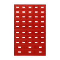 [一鹏]中草药柜46斗酒红色储物柜医药柜钢制加厚中医柜存储柜