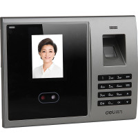 得力(deli) 3749 人脸+指纹考勤机 (金属灰) 单台装