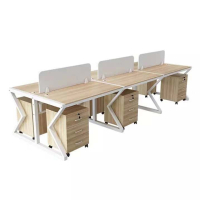 震天下(ZHENTIANXIA) ZTX-2020009 简约现代屏风桌员工卡座1200*600*750 含推柜