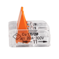 万可(wago)接线端子 电线接头 两孔连接器 适用软硬导线 20只装221-412