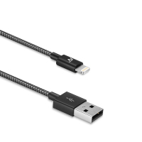 网易严选 网易智造 MFi认证 苹果数据线 手机USB快充充电器线 编织线 1米 黑