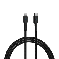 ZMI紫米苹果MFI认证PD快充线编织/数据线USB-C to Lightning充电器线 黑色1米AL8