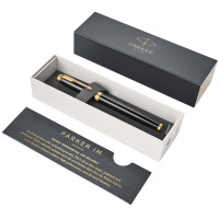 派克(PARKER) 2016IM纯黑丽雅金夹墨水笔