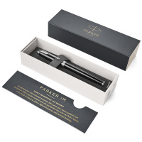 派克(PARKER ） 2016IM纯黑丽雅白夹墨水笔