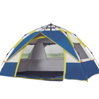瞭望者 户外野营帐篷登山帐篷家庭式帐篷205*150*120cm 蓝绿拼色