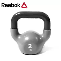 [健芬欣]Reebok锐步RAWT-1800GR铸铁壶铃哑铃男女肌肉训练健身提壶哑铃练臂肌女子壶铃2/6公斤两支装