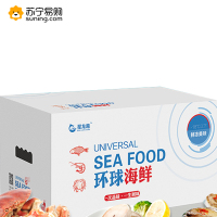星龙港 环球海鲜组合尝鲜3600g(面包蟹 澳鲍 鲽鱼 巴沙鱼片 鳕鱼片 带鱼段 石斑鱼 生蚝)包装随机