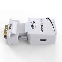 eKL HDMI转VGA转换线笔记本接投影仪转换器播放机接电脑显示器连接线 HDMI转VGA(白色)送USB电源线+音频