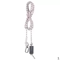 霍尼韦尔 Honeywell 1007615 10.5mm 低伸缩安全绳,配有1 个安全钩和1 个重锤,30 米 1件