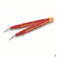 宝工( Pro'sKit) TZ-V302B VDE 1000V彎尖橫齒鑷子 159mm 1件