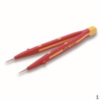 宝工( Pro'sKit) TZ-V302C VDE 1000V圓尖橫齒鑷子 160mm 1件