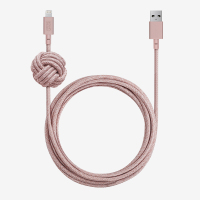 Native Union苹果MFi 3米加长小球手机快充iPhone11/pro/promax通用充电数据线 粉色