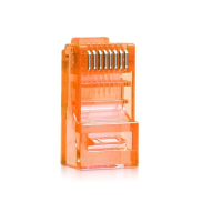 酷比客(L-CUBIC) LCLNC5PLUGOR 8P8C100个/盒超五类网线水晶头 (计价单位：盒)透明橙(BY)