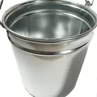 工霸(GONGBA)加厚白铁桶铁皮桶水桶 提水桶 8L(2个装)