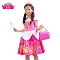 Disney迪士尼睡美人裙子儿童爱洛连衣裙女生角色演出服节日礼服