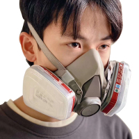 防毒面具面罩自吸过滤式N95级过滤棉有毒气体防喷漆有机气体蒸汽氯气醇类户外工具